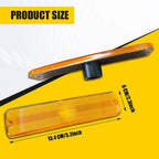 Bumper Signal Fender Side Marker Light Amber Lens for Jeep Wrangler YJ (1987–1995)