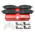 Set of 4 TRW Pro Front Slotted Ceramic Brake Pads for Ford F150, Lincoln Mark LT