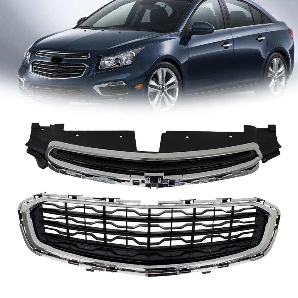 Set of 2 Chrome Grilles for Chevrolet Cruze (2015â2016)
