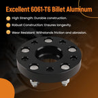 1" Wheel Spacers Kit for Toyota Camry Avalon (1992–2018) 5x4.5 Hub 60.1mm