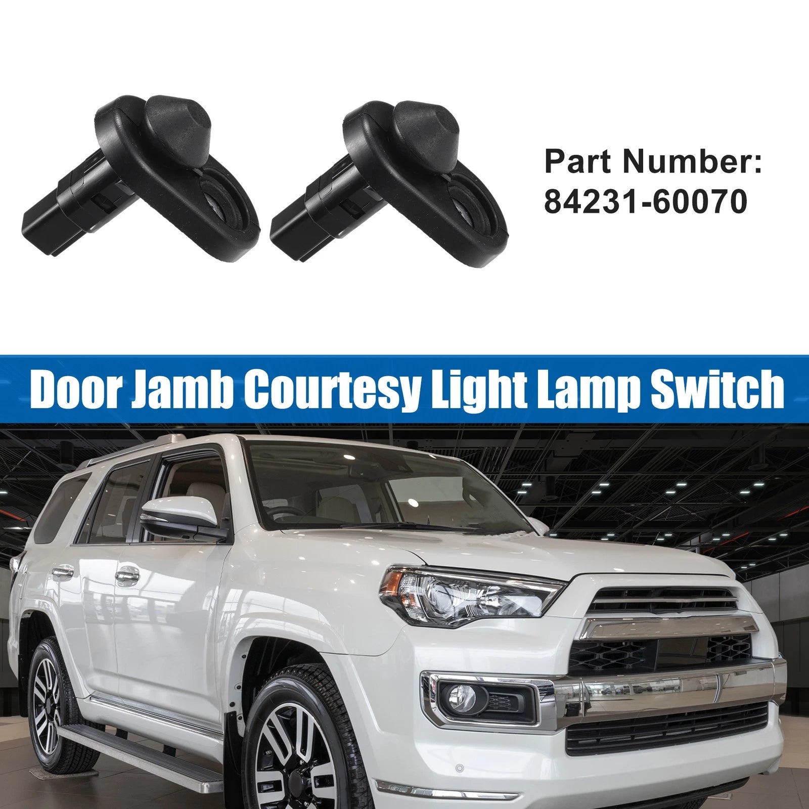 2X Front Door Jamb Light Switches for Toyota (No. 8423152010/8423160070)
