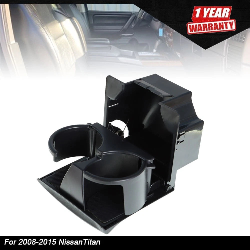 Center Console Cup Holder for Nissan Titan (2008-2015) Black