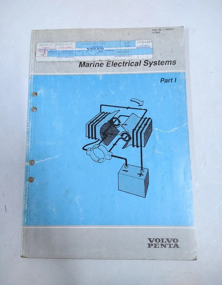 Volvo Penta Marine Electrical Systems Part 1 Manual (7733534)