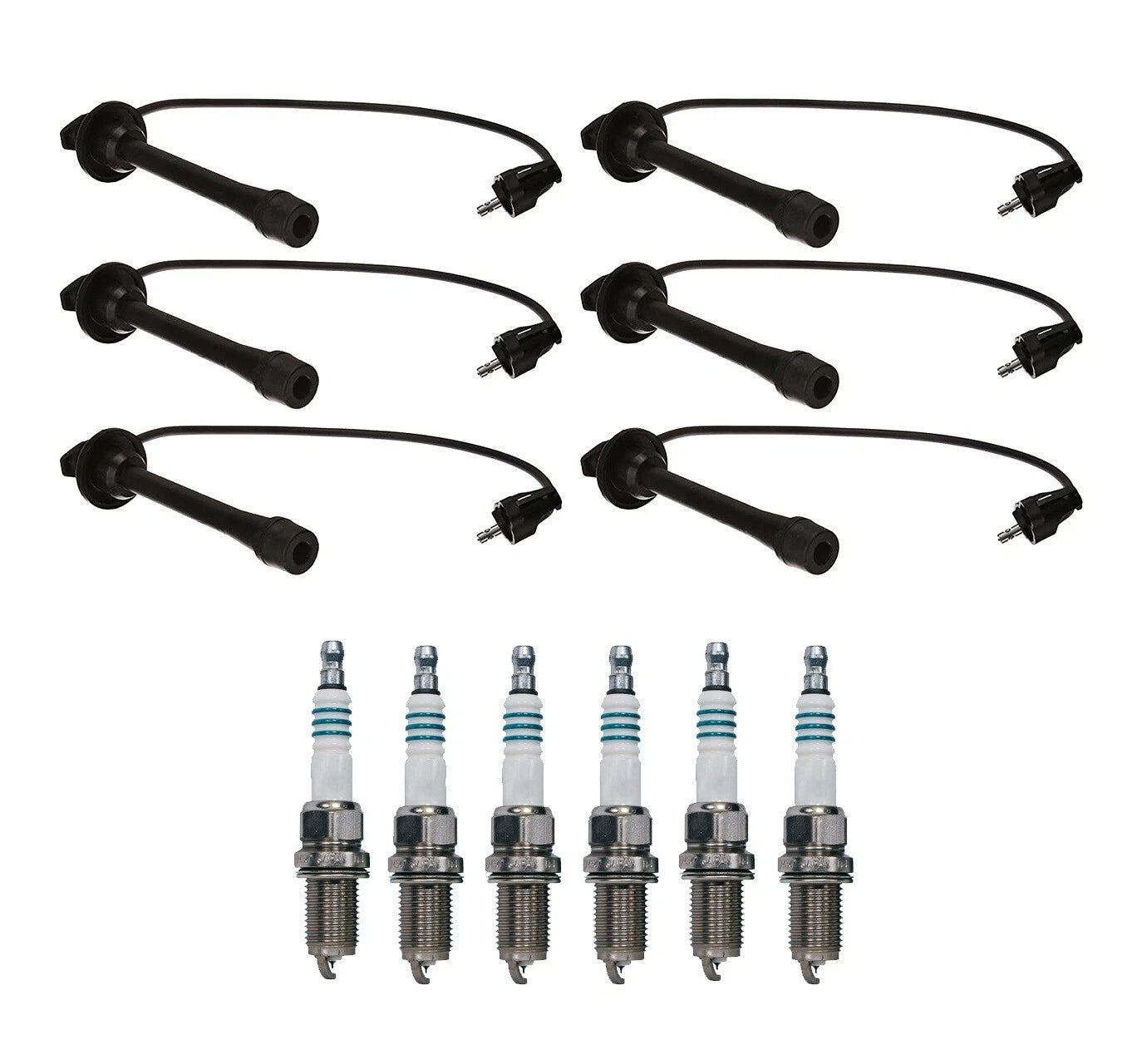 Denso Wire Set & 6 Iridium Power Spark Plugs for Toyota Lexus (4.5 V6)