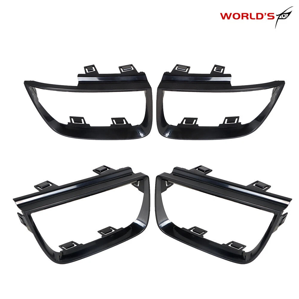 Set of 4 Tail Light Bezel Covers for Chevy Camaro (2010–2013) Glossy Black