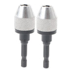 1/4" Keyless Drill Bit Chuck Quick Change Adapter Converter for UK Models