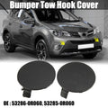 1 Pair Front Bumper Tow Hook Cover for Toyota RAV4 (53286-0R060, 53285-0R060)