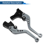 Adjustable Short Brake Clutch Lever Set for BMW F650GS (2008–2012) Titanium Tone