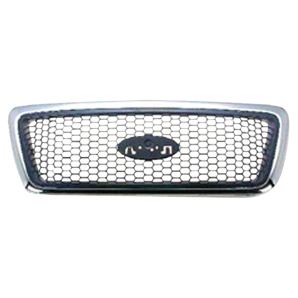 Replacement Black Chrome Plastic Front Grille For 2006-2008 Ford Ford Lightduty