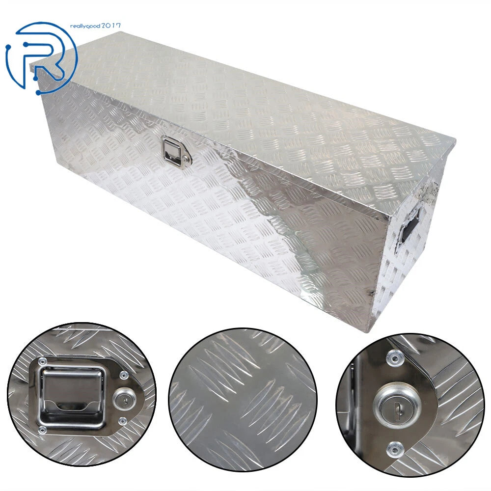 Aluminum Tool Box for Full Size Truck Flatbed Trailer (49" x 15" x 15")