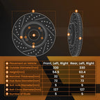 Brake Disc Rotors & Pads Kit for Jeep Grand Cherokee (2011–2018)