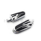 Chrome Lightning Flash Foot Pegs for Harley Touring Electra Glide Softail Dyna (1990–2023)