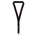 Licensed Keychain Lanyard for Ford Bronco Red Logo on Black (2021–2024)