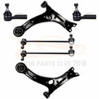 Set of 6 Front Lower Control Arms & Tie Rods for Toyota Matrix & Pontiac Vibe (2003–2008)