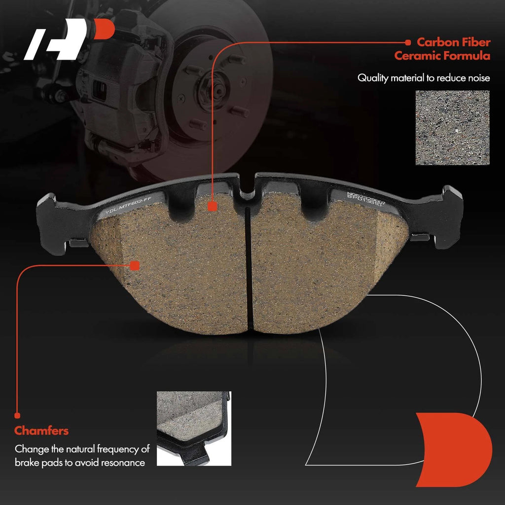 Set of 4 Front Ceramic Brake Pads for BMW X5 X6 (2011–2019)