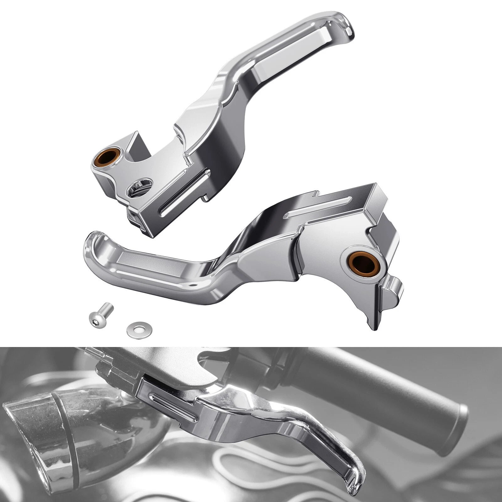 2X Shorty Hand Brake Clutch Levers for Harley Seventy Two XL1200V (2014–2017)