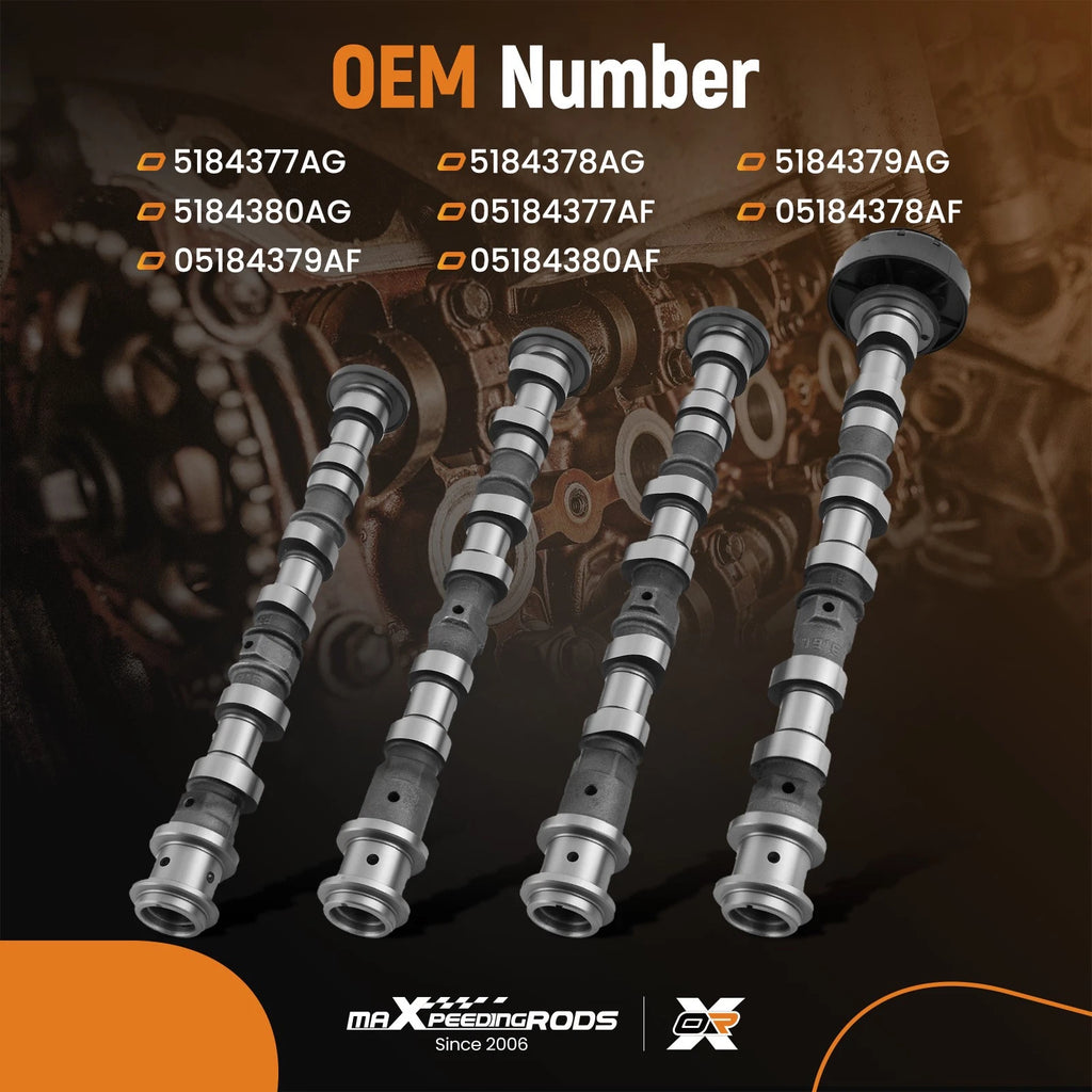 Set of 4 Camshafts for Chrysler 300C (2011–2018) 3.6L