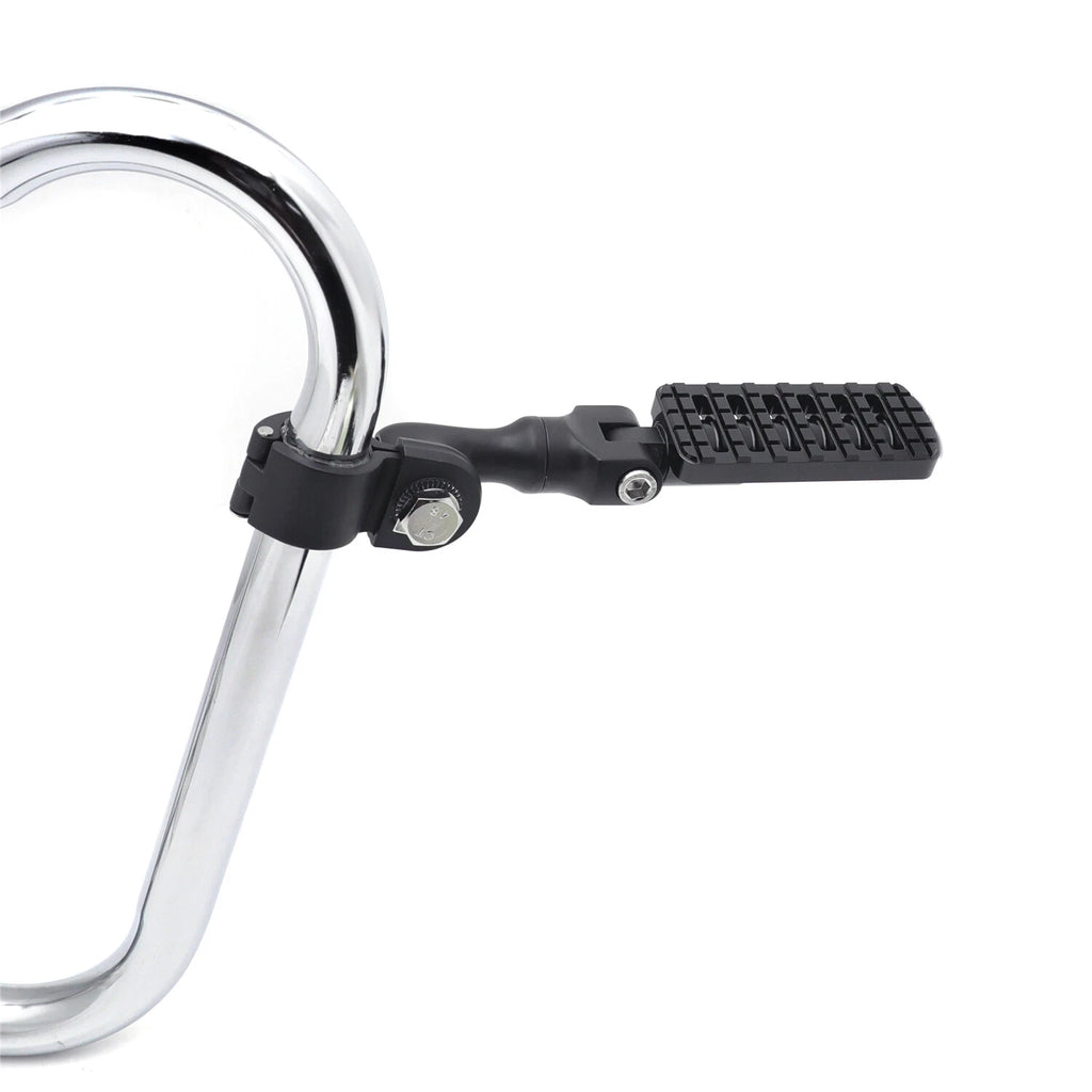 Black CNC Dominator Foot Peg Rest 3" Short Clamp 1.25" for Harley Road Glide