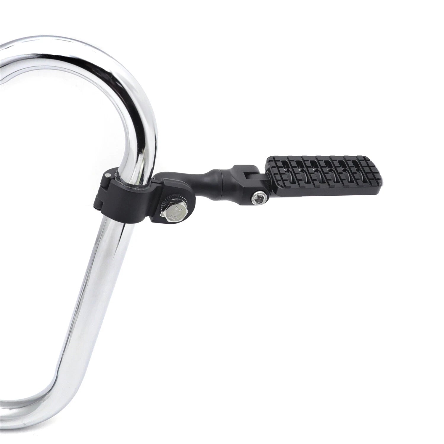 Black CNC Dominator Foot Peg Rest 3" Short Clamp 1.25" for Harley Road Glide