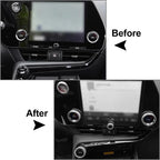 Silver Console Volume AC Switch Button Ring for Lexus NX250 NX350h (2022-2024)
