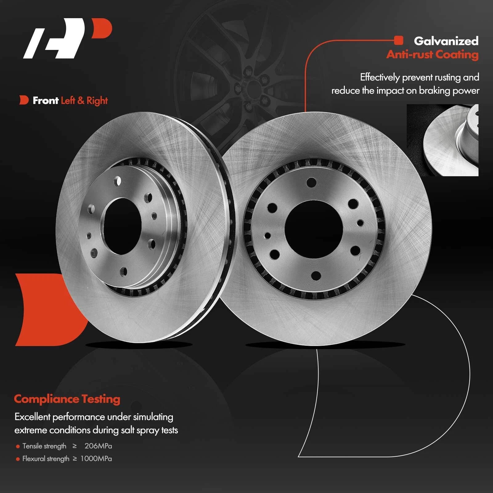 Front Disc Brake Rotor & Pad Set for Chevy GMC Envoy Buick
