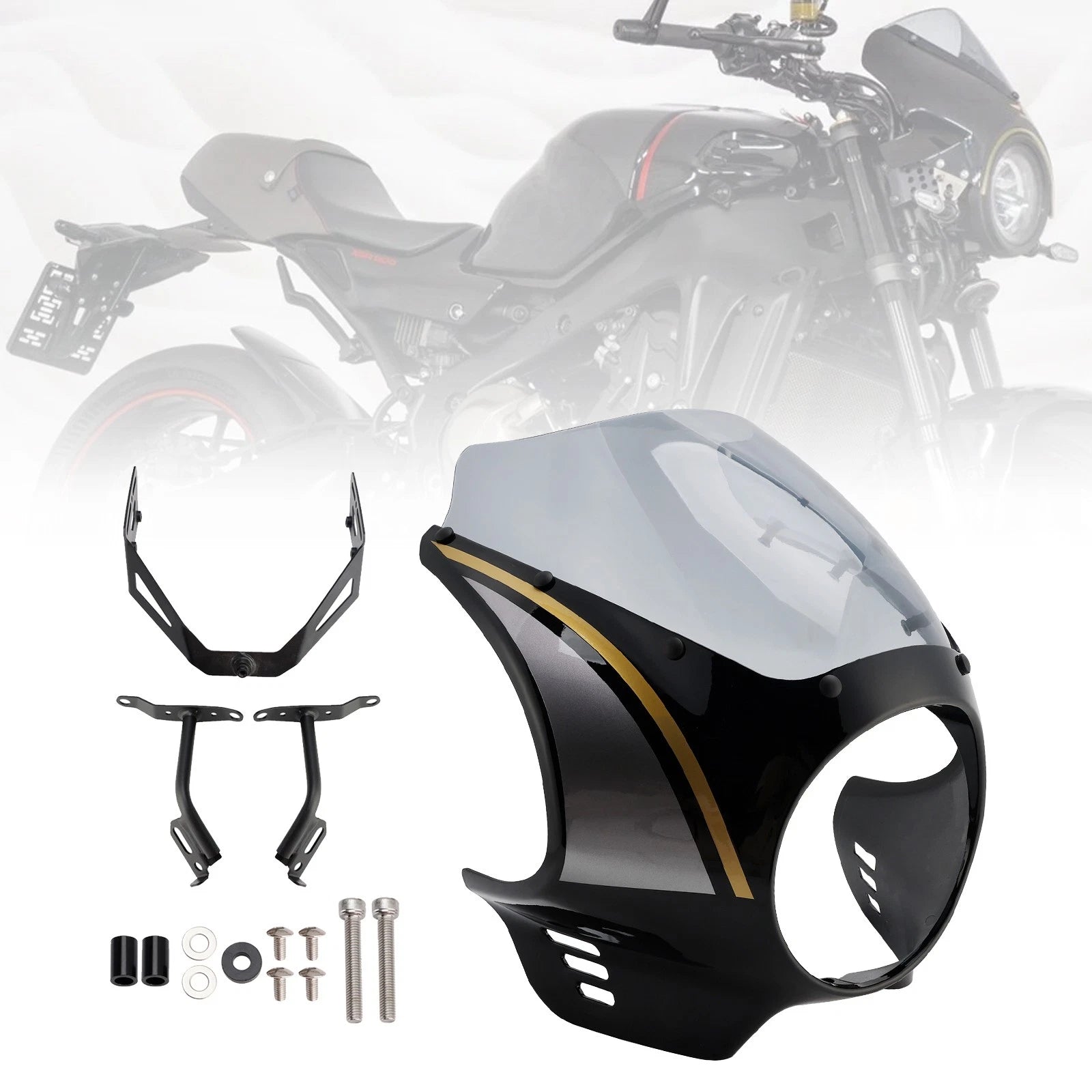 Headlight Fairing Windshield for XSR900 (2022–2025) Black Gray