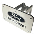 Trailer Hitch Cover Plug for Ford Ranger (2011–2018) Brushed Metal 2in Receiver