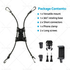 Adjustable Camera Fence Mount Stand Holder for Action Camera Mobile