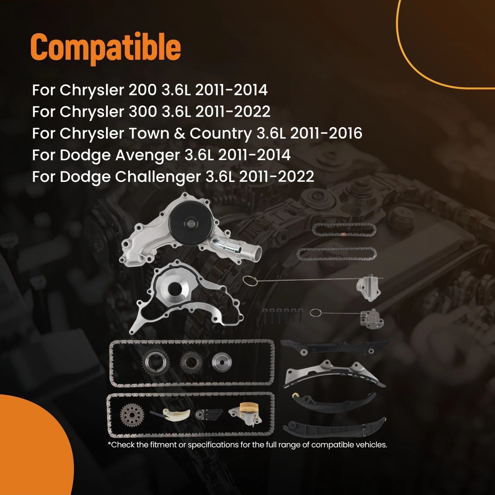 Timing Chain Kit 9-0511S for Jeep Grand Cherokee, Dodge Durango (2011–2015)