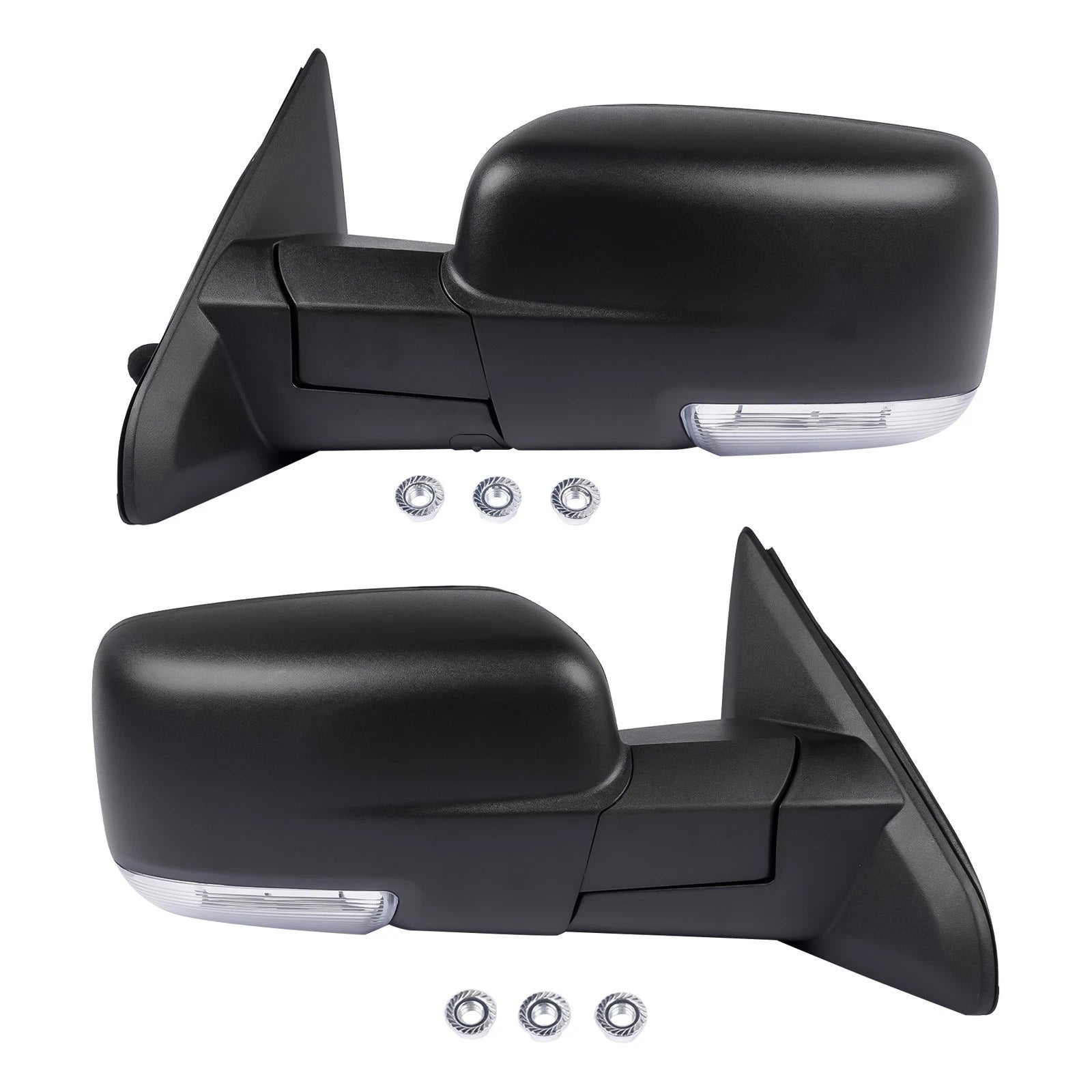 Pair Side Mirrors for Ram 1500 (2013–2019) Power Fold Heated Temp Sensor 68231241AI