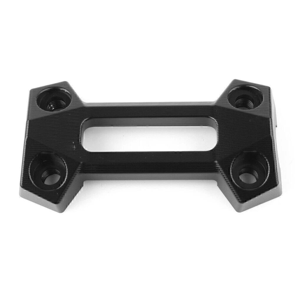 CNC Front Handlebar Riser Clamps Top Cover Kit Black for Kawasaki Z900 (2017–2022)