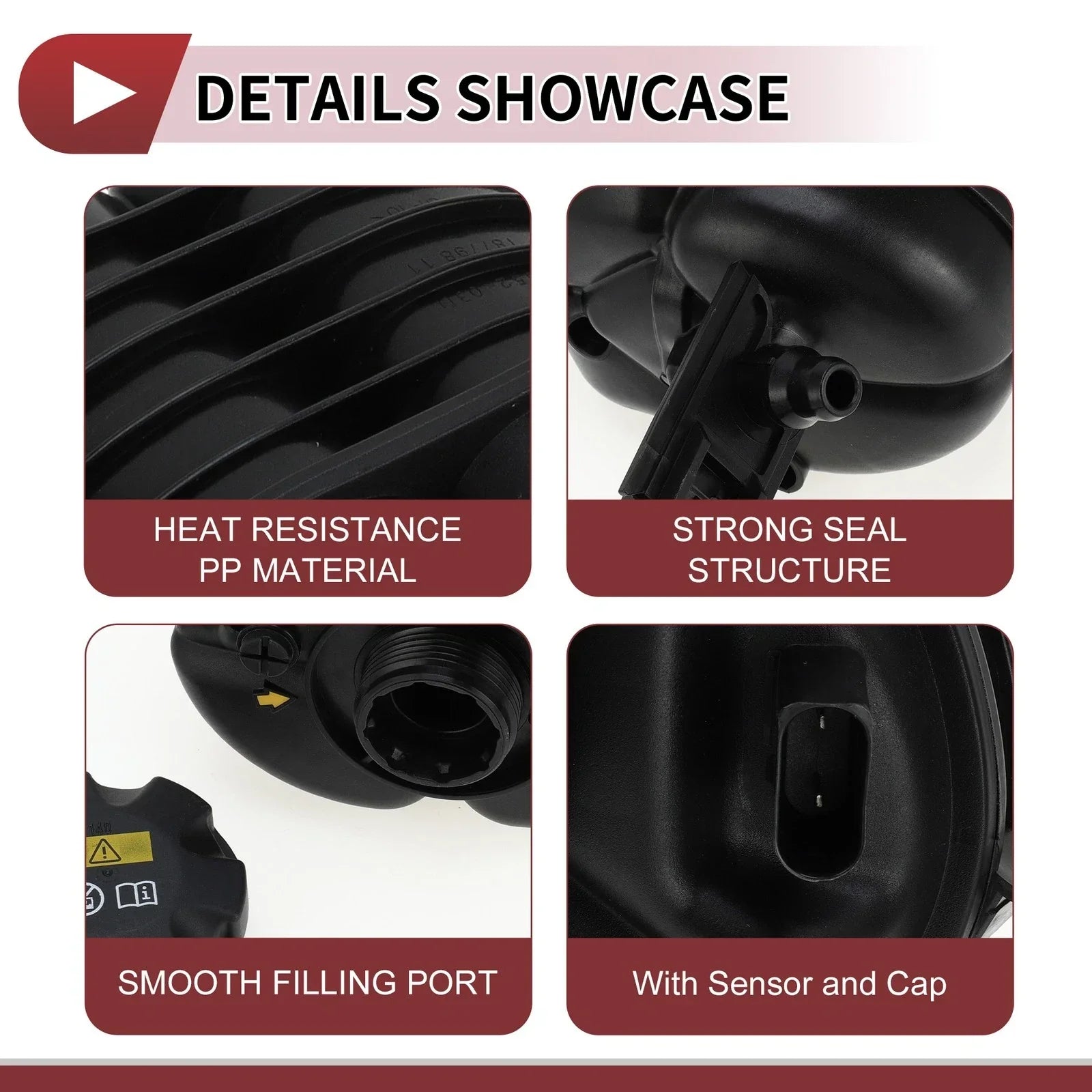 Coolant Expansion Overflow Tank with Cap for BMW 330i (2017-2019)