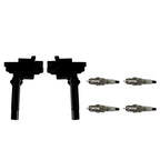 Ignition Coil & NGK V-Power Spark Plug Set for Mazda Protege (1999–2003)