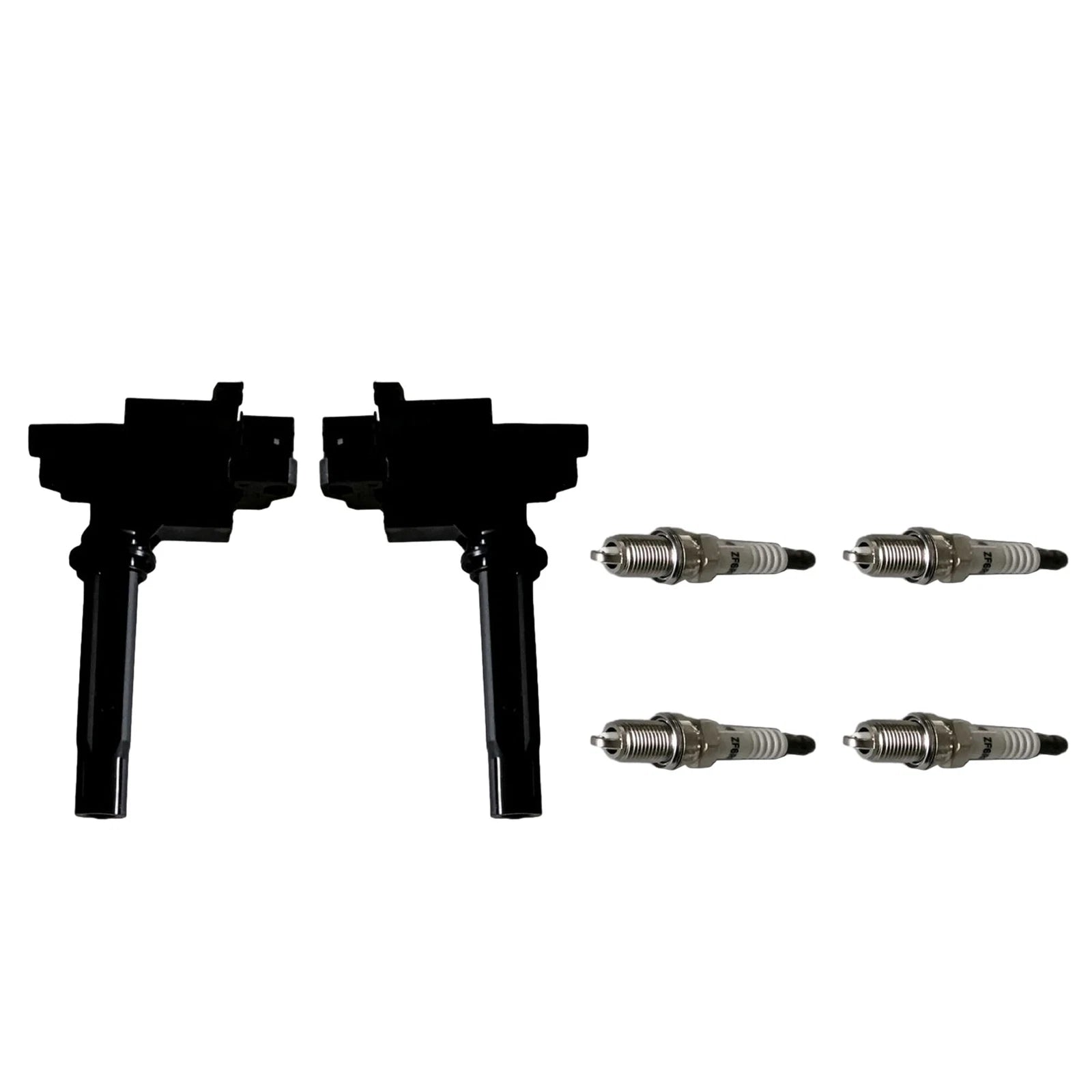 Ignition Coil & NGK V-Power Spark Plug Set for Mazda Protege (1999–2003)