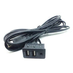AUX Interface Dual USB Charger Panel Extension Cable Adapter for Car Dash 1.5M
