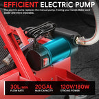 20 Gallon Portable Oil Drain Pan with Electric Pump & Wheels