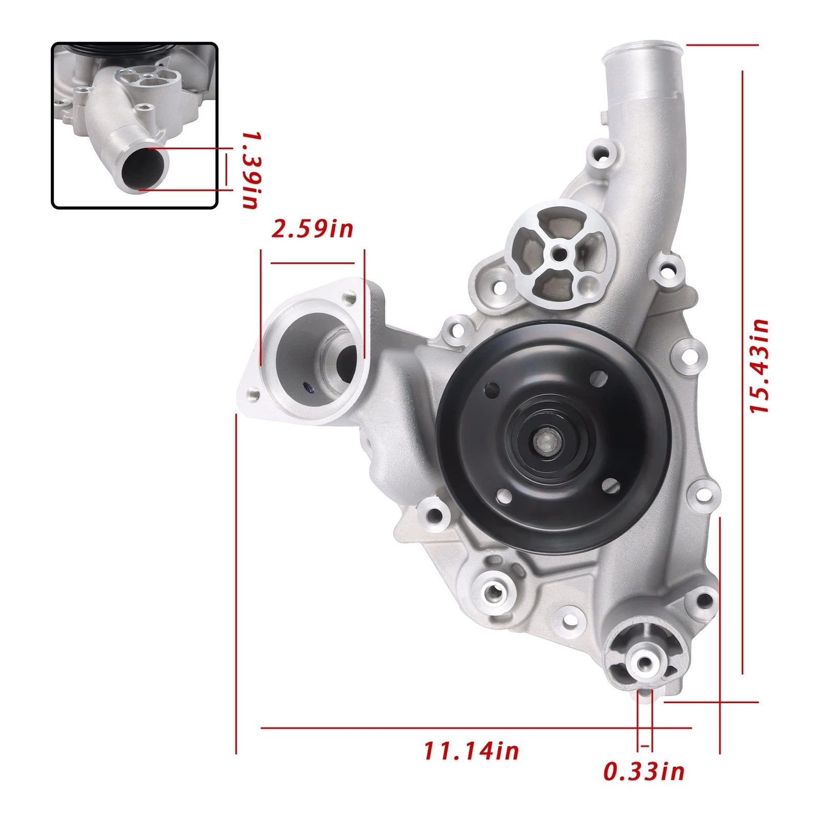 Engine Water Pump for Dodge Charger Challenger 6.2L (2015–2024) 68165882AD