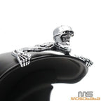Chrome Skull Headlight Visor for Harley Dyna Bobber