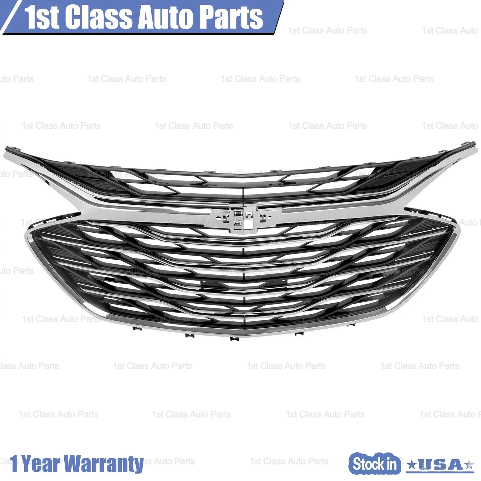 Set of 3 Chrome Grilles for Chevrolet Malibu (2019–2020)