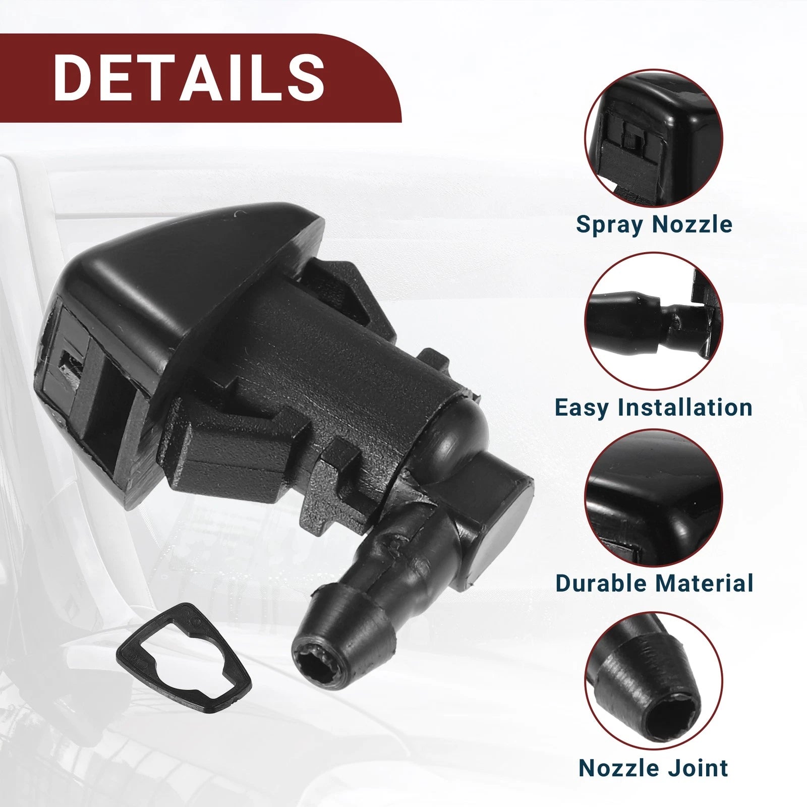 Set of 1 Windshield Washer Nozzle for Ford Edge (2015–2023)
