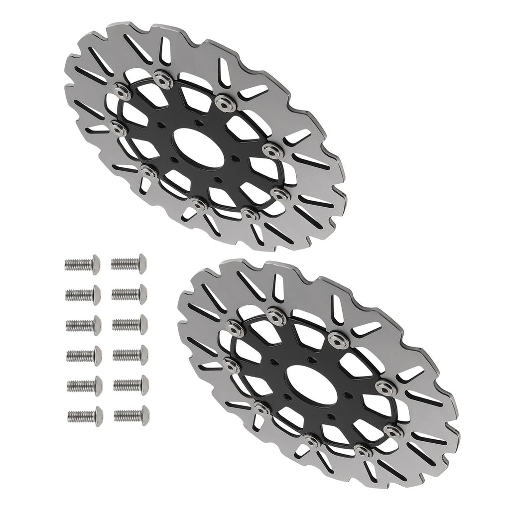 Pair Floating Front Brake Rotors for Harley-Davidson Touring (2008–2019) Softail (2015–2024)