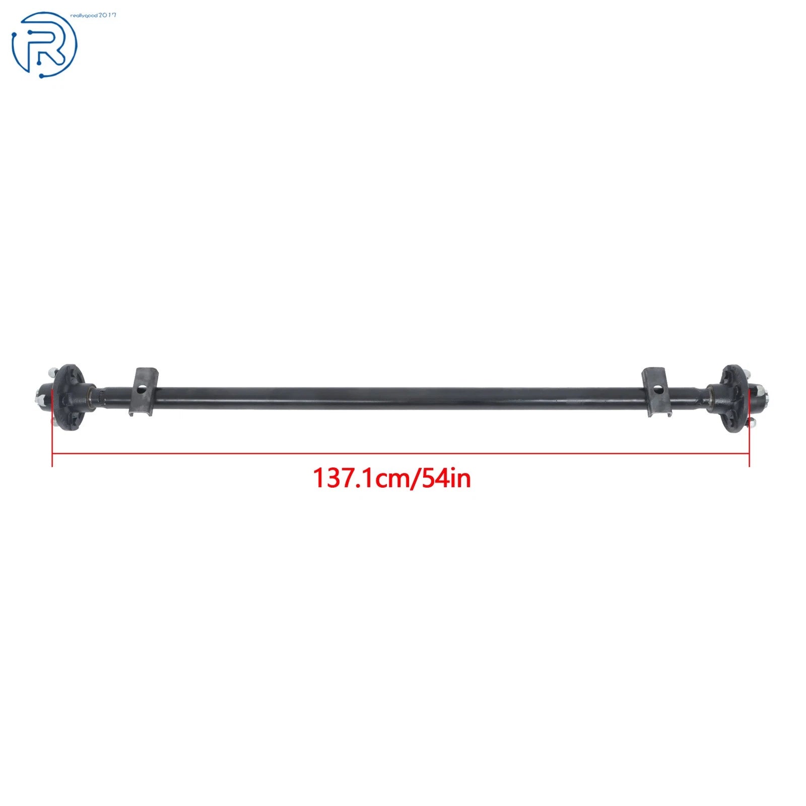 2000 lbs Trailer Axle for Boat RV 4 Lug 54" Hub Face with U-Bolt Kit