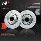 Front Drilled & Slotted Brake Rotors & Pads for Chevrolet
