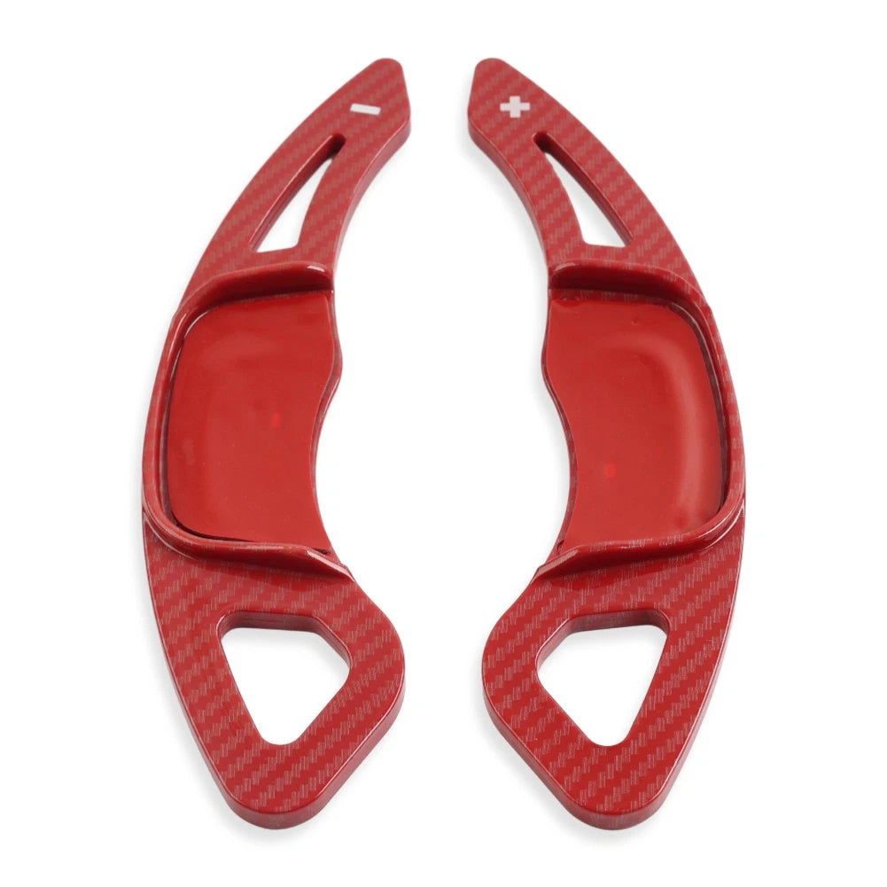 2X Steering Wheel Paddle Shifter Extension for VW Golf 7, Polo, Jetta (2013–2020) - Carbon Red