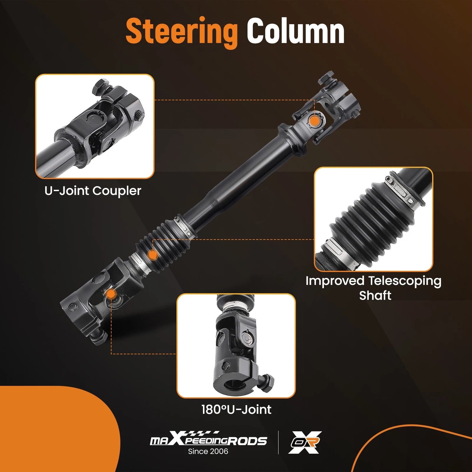 Steering Column Shaft Lower Intermediate for Jeep Wrangler (2007–2019) 55351281AB