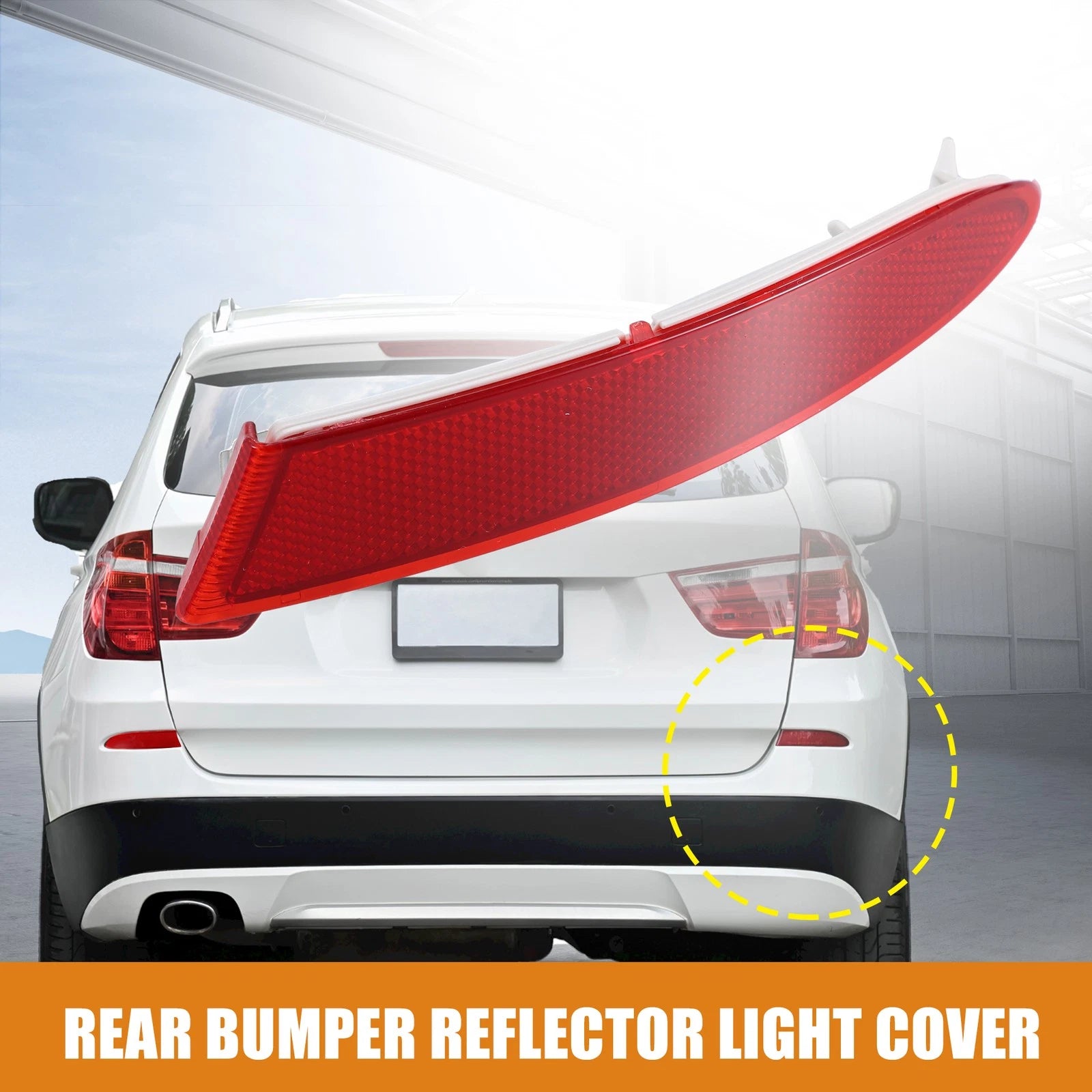 Rear Right Bumper Reflector Light Cover for BMW X3 F25 (2011–2014) 63147217316 Red