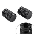 Set of 4 Tire Valve Caps for Universal Fit (2010–2023) - Black Rubber