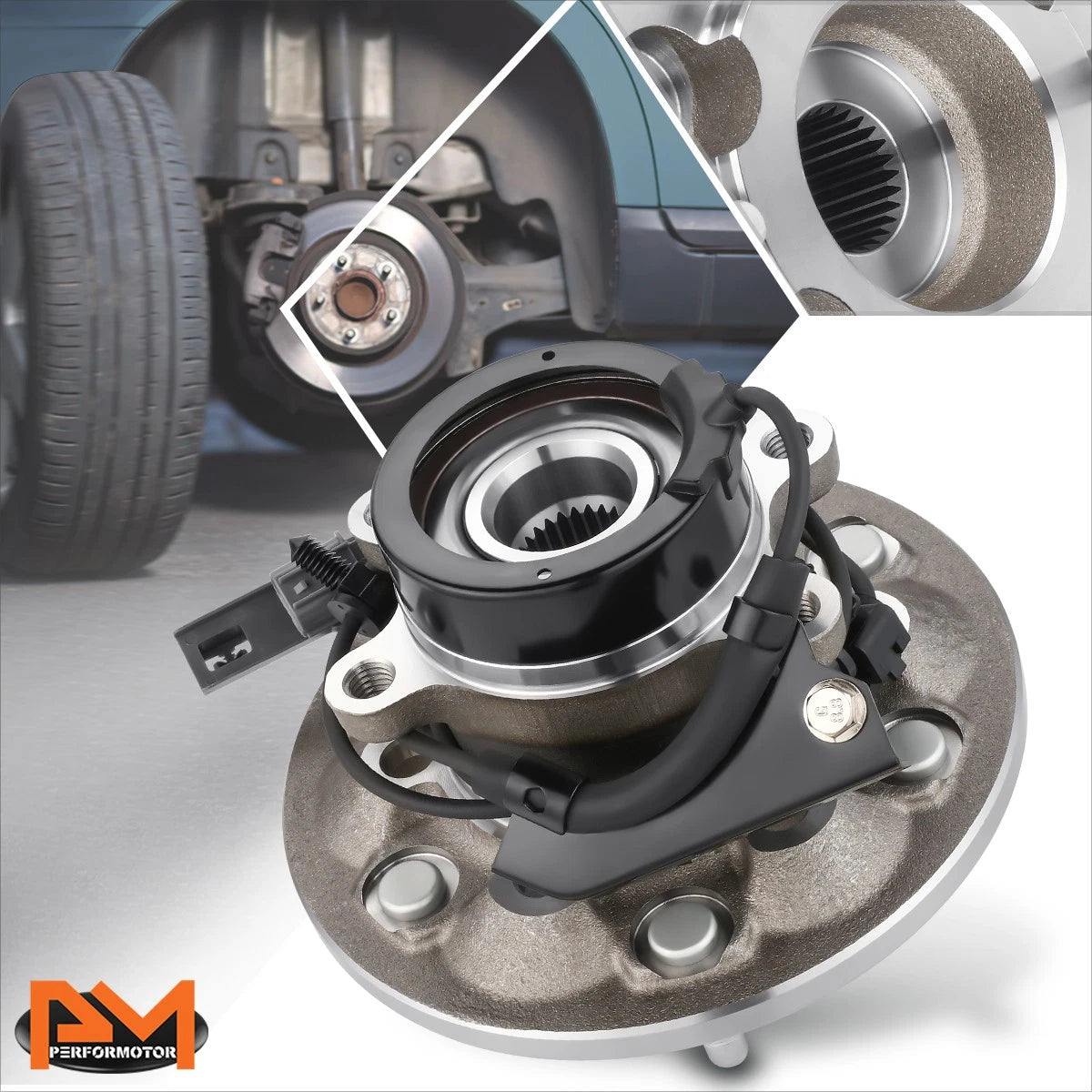 Front Right Wheel Hub Bearing Assembly w/ ABS Sensor for Colorado/Canyon (2004–2008)