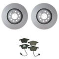 Set of 4 Hella Pagid Front 320mm Rotors Disc Brake Pad Kit for A6 Allroad Quattro