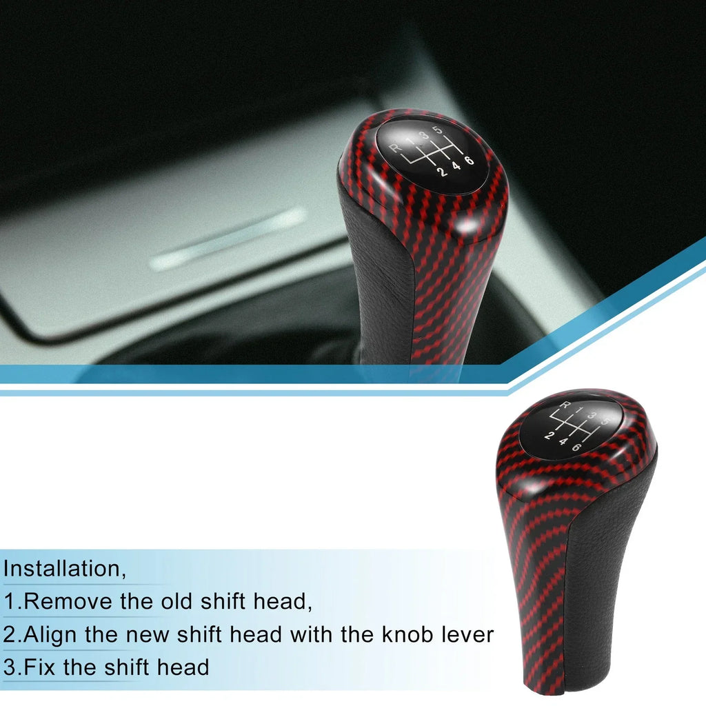 6 Speed Manual Gear Shift Knob for BMW Black Red
